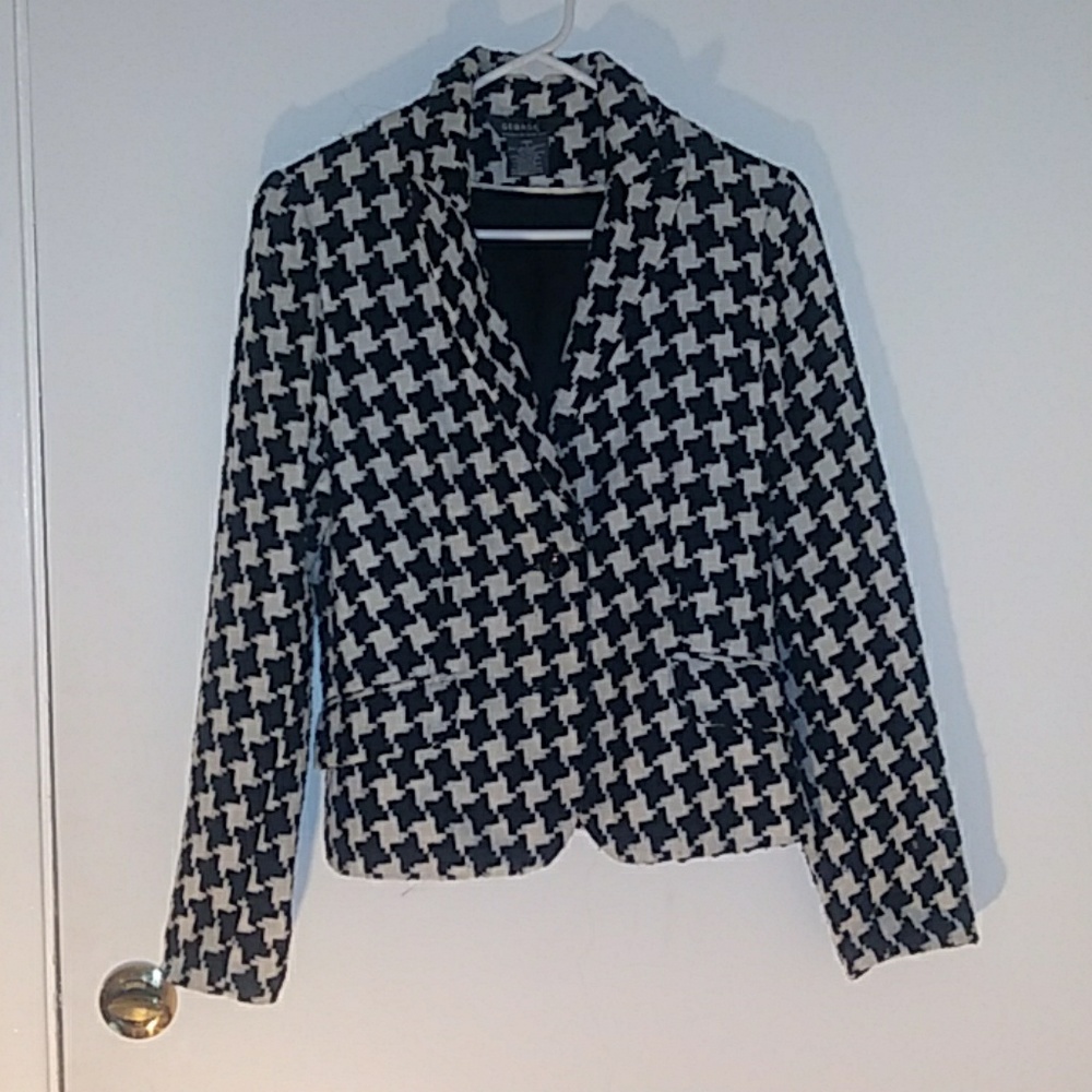 Cream And Black Blazer